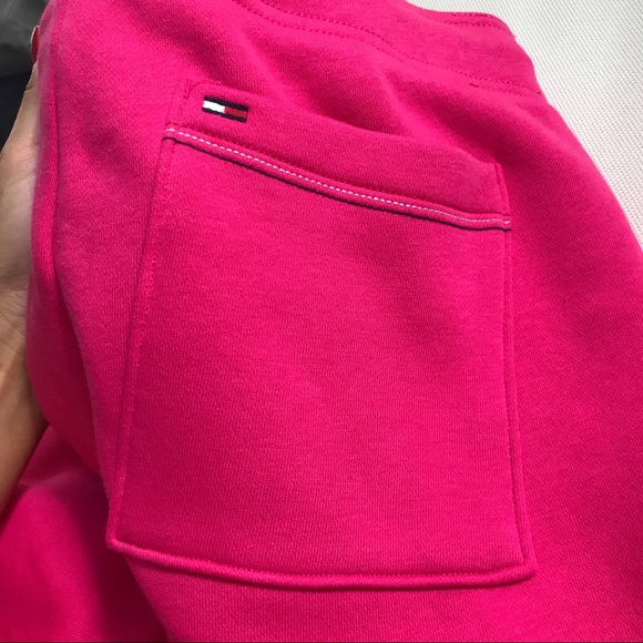 🆕TOMMY HILFIGER MEN LOGO RASPBERRY SORBET JOGGERS - Picture 5 of 15